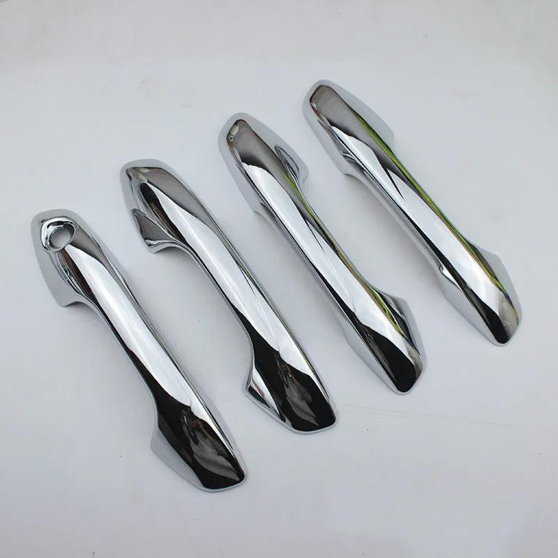 For Kia kx cross kxcross 2017 - Chrome Carbon Fiber Door Handle Cover Trim Sticker Overlays Styling Accessories