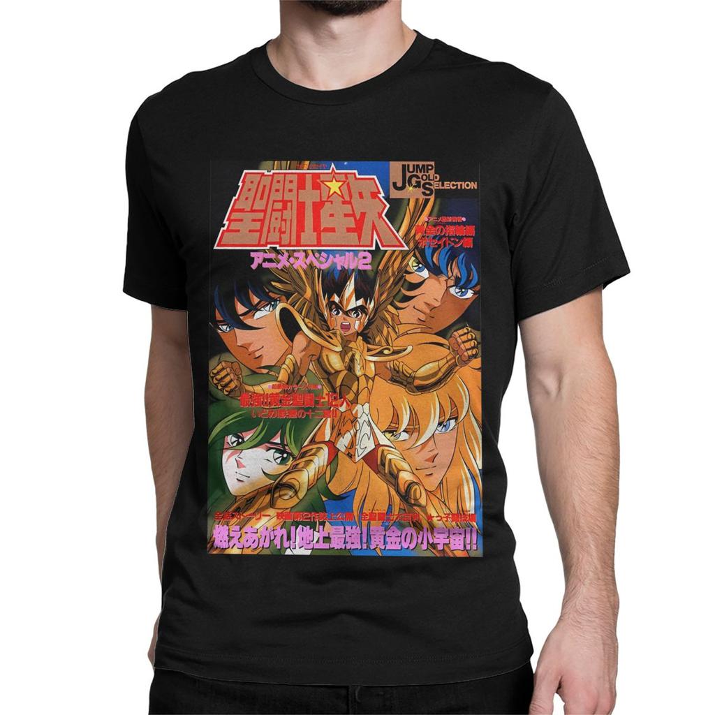 Men Women's Knights Of The Zodiac Anime T Shirt Saints Seiya 100% Cotton Clothing Short Sleeve Tee Shirt Plus Size T-Shirts