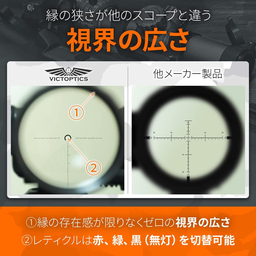 VictOptics Vector Optics S6 Burnt Brown 1-6x24 Riflescope (Zeroing Manual Included)