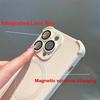 For Magsafe Phone Case for iPhone 15 Pro Max 14 Plus 13 Pro 12 11 Pro Max Airbag Silicone Shockproof Soft Cover for iPhone 15 Plus 14 Lens Protector