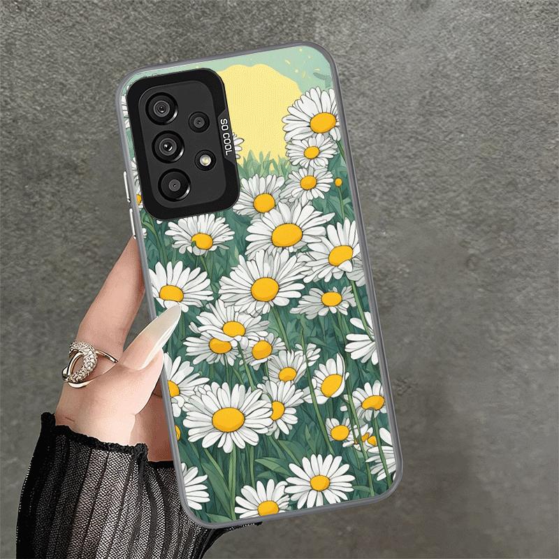 Daisy Flowers Aesthetics Soft Phone Case for Samsung A17 A16 A15 A14 A13 A57 A56 A55 A54 A53 A37 A36 A35 A34 A33 A26 A25 A24 A23