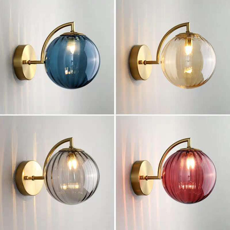 Creative Living Room Background Kinkiet Glass Terrain Tampe Modern Minimalist Night Light for Transition (Bulb Not Included)
