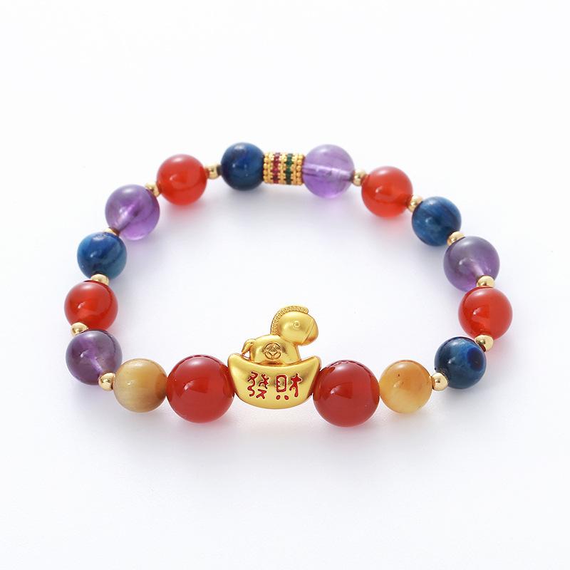 Crystal Bracelet, Natural Agate Bracelet. Fashion Women Daily Jewelry Lucky Gift