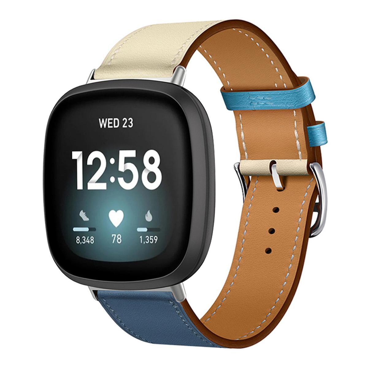 

Genuine Leather Strap For Fitbit Versa 4 3 Versa Lite Band Smart Watch Bracelet For Fitbit Sense 2/1/Versa 2 1 Correa Watchband Pin Buckle For Fibit Versa