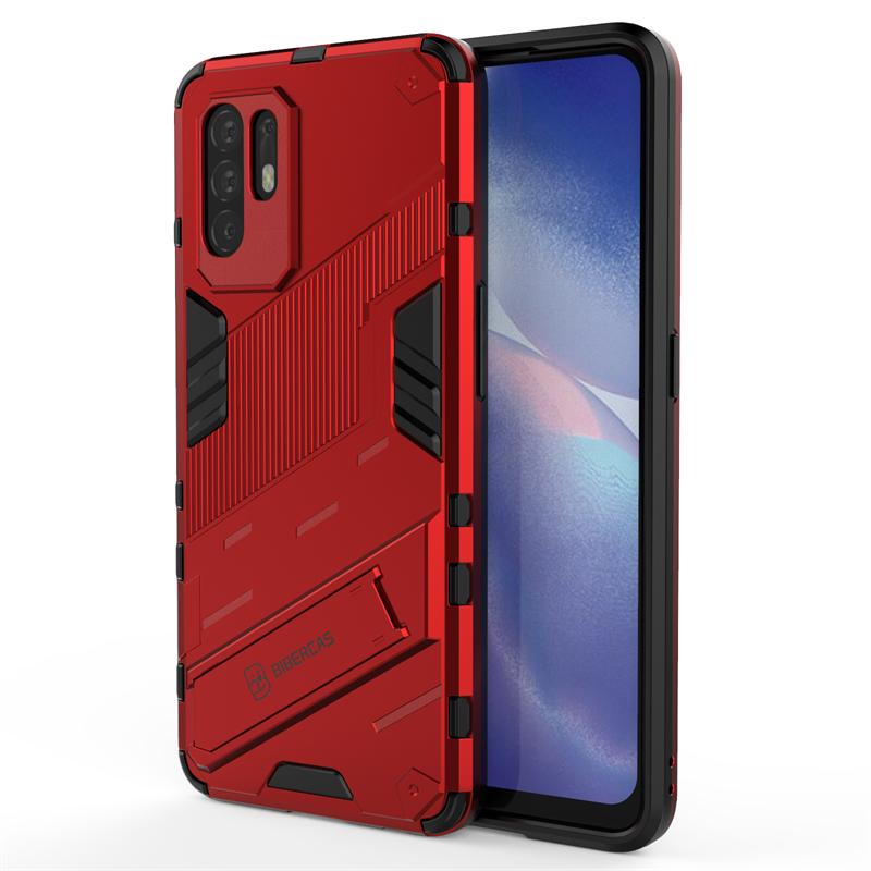 Per Oppo Reno5 Z 5G Custodia Bumper in Silicone Antiurto Armatura Rigida Cover Posteriore con Supporto Magnetico per Auto per Reno5Z 5 Z 6.43''