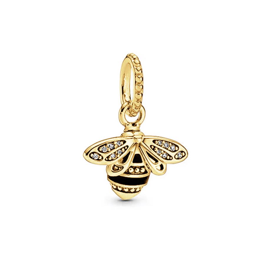 Sparking Gold Animal Heart Clip Charm Beads Dangle Fit Original Snake Bracelet Necklace Beads For Diy Jewelry Women Gift