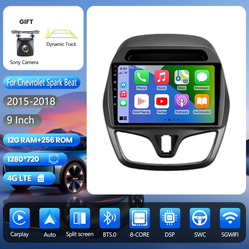 Android 16 for CHEVROLET Spark Beat 2015-2017 Carplay Auto Radio Multimedia Player Stereo 360° Camera App Control