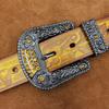 Men's and Women's Embossed Genuine Leather Belt with Simple Pin Buckle - Versatile & Decorative
