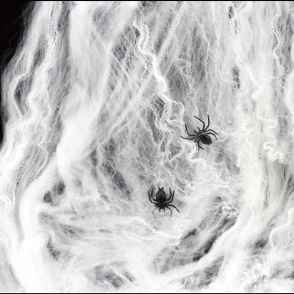 3/6/10 Meters Glow in The Dark Spider Web Polyester Halloween  Cobwebs  Home/Outdoor Decor