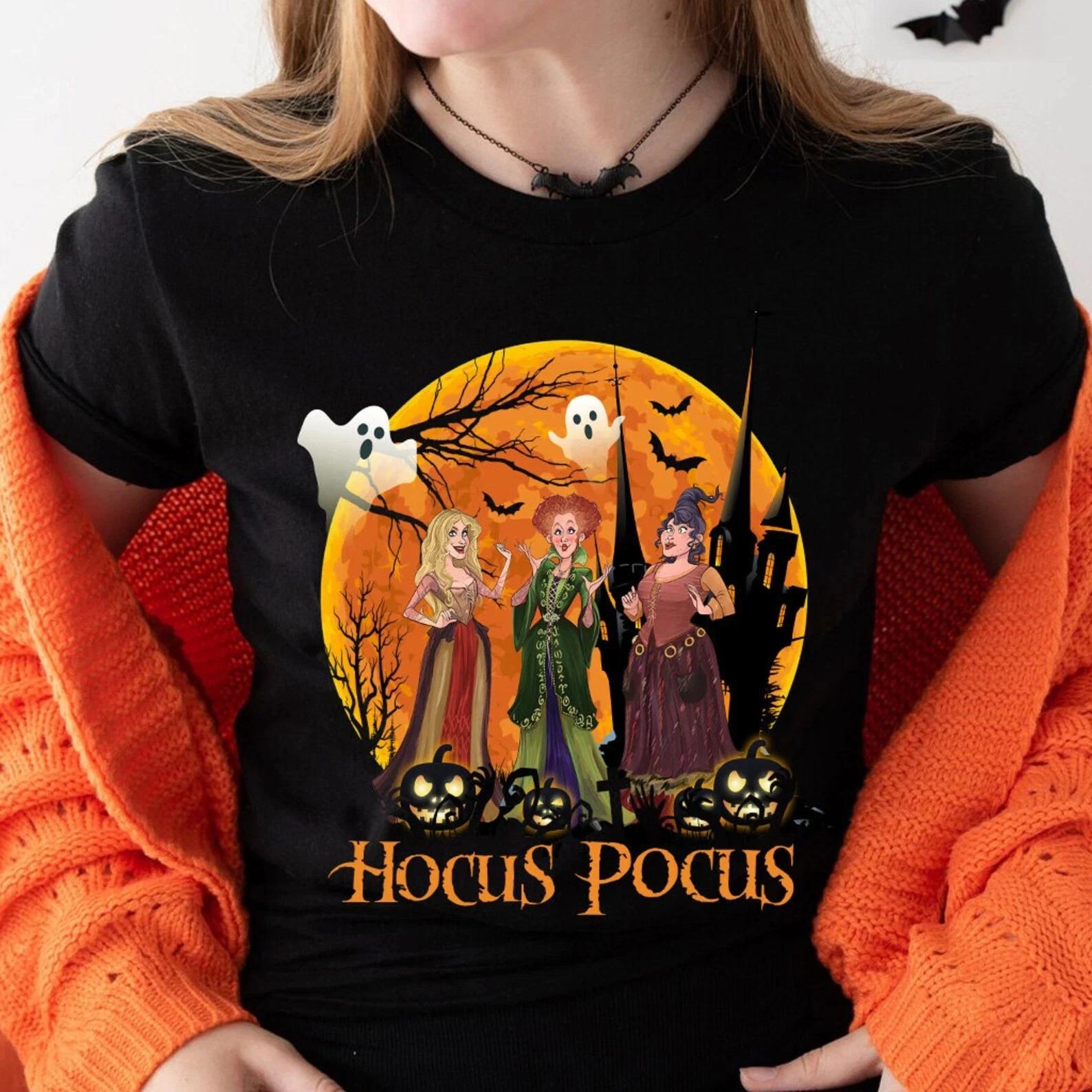 Hocus Pocus Sanderson Sisters Halloween Witches Tshirt Women XXXL