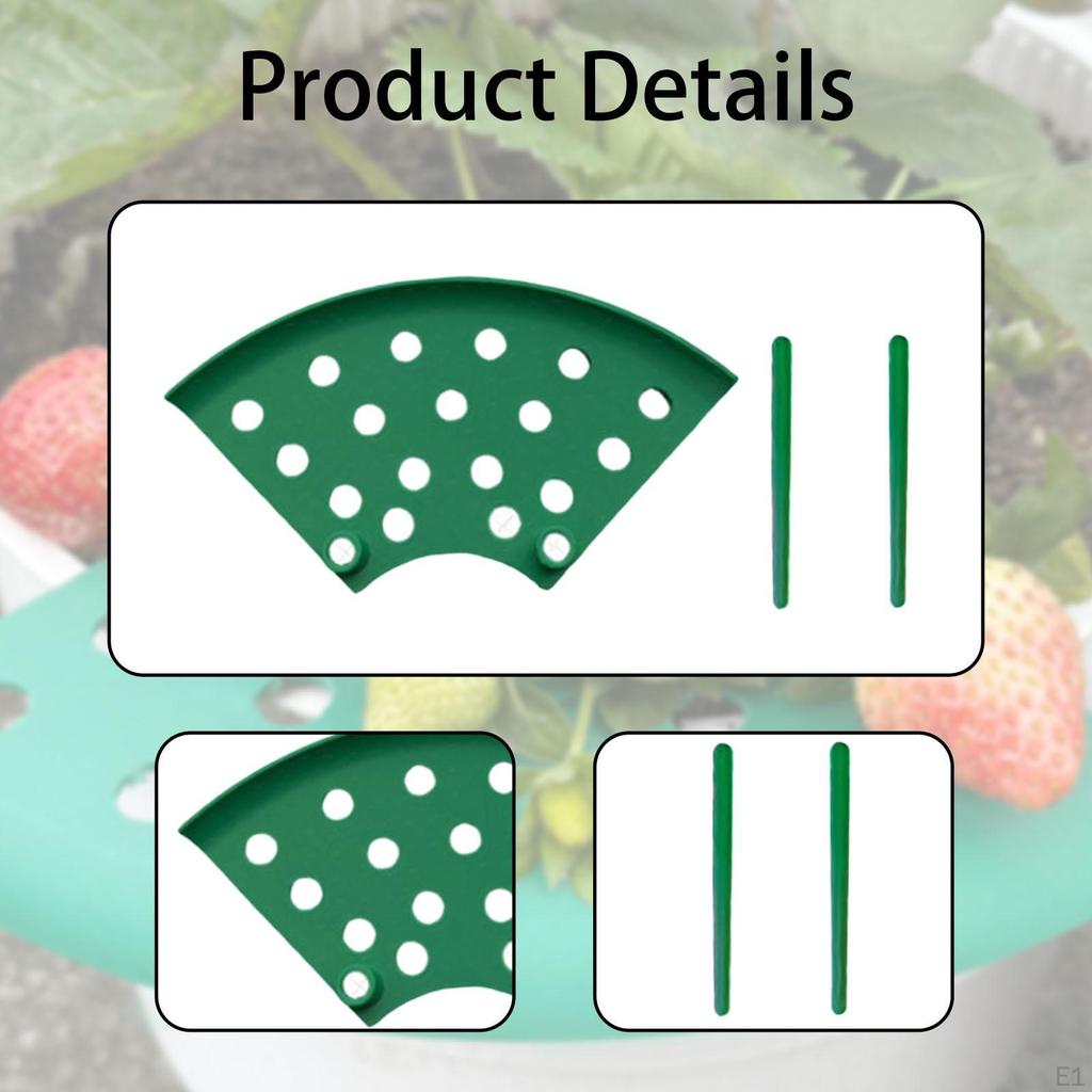 4 Pack Strawberry Support Stands for Garden Planting with Waterproof Stakes