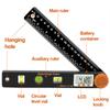 4 In1 Woodworking Angle Ruler With Spirit Level Multi-purpose Digital Display Protractor Tools