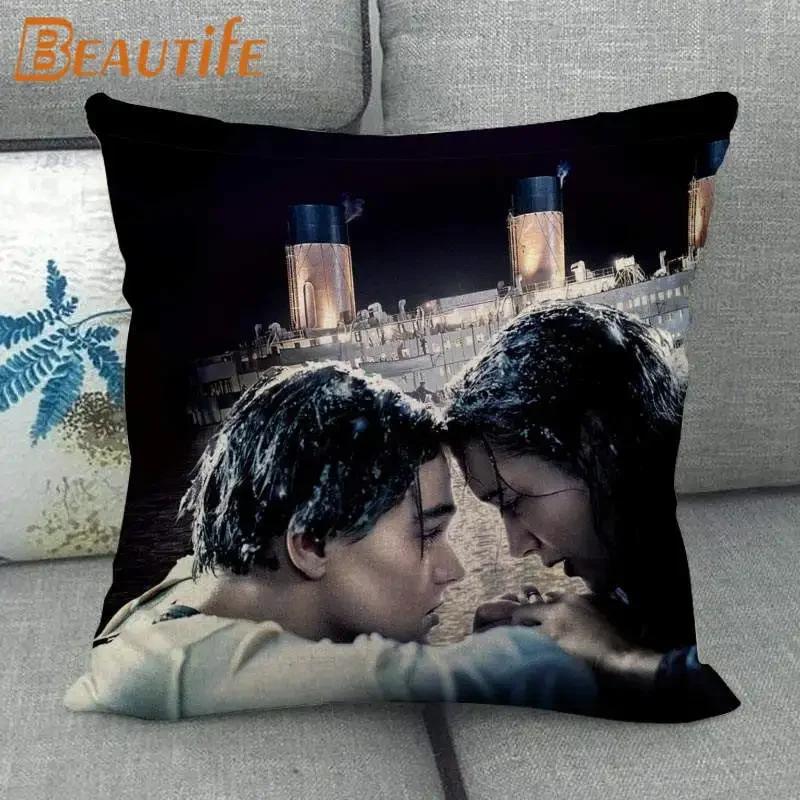 Custom Titanic Tv Pillowcase 45X45Cm Wedding Decorative Pillow Cover Eco-Friendly Cotton Linen Fabric Pillow Case
