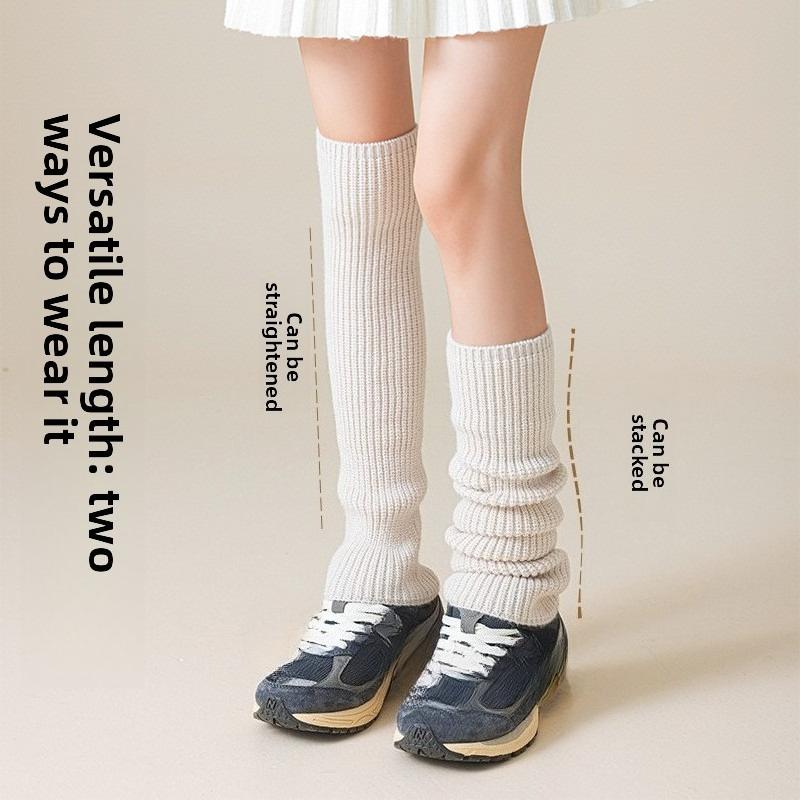Leg Warmers for Women, Calf Warmers, Thickened Leg Warmers for Autumn and Winter, Thick White Leg Warmers for Autumn and Winter