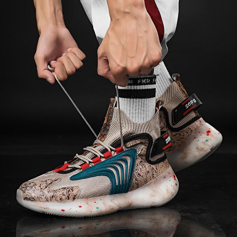 35-47 Unisex Modetrend Sommer Fliegende gewebte atmungsaktive große High-Top-Sport-Fitness-Schuhe
