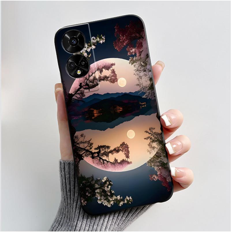 For TCL 50 5G / 50 SE Case Cute Rabbit Soft Black Silicone Back Cover For TCL 50SE Phone Cases TCL50 XE NxtPaper 5G Etui Fundas