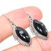 Natural Snowflake Obsidian Gemstone 925 Solid Sterling Silver Earring 1.50" C4I06