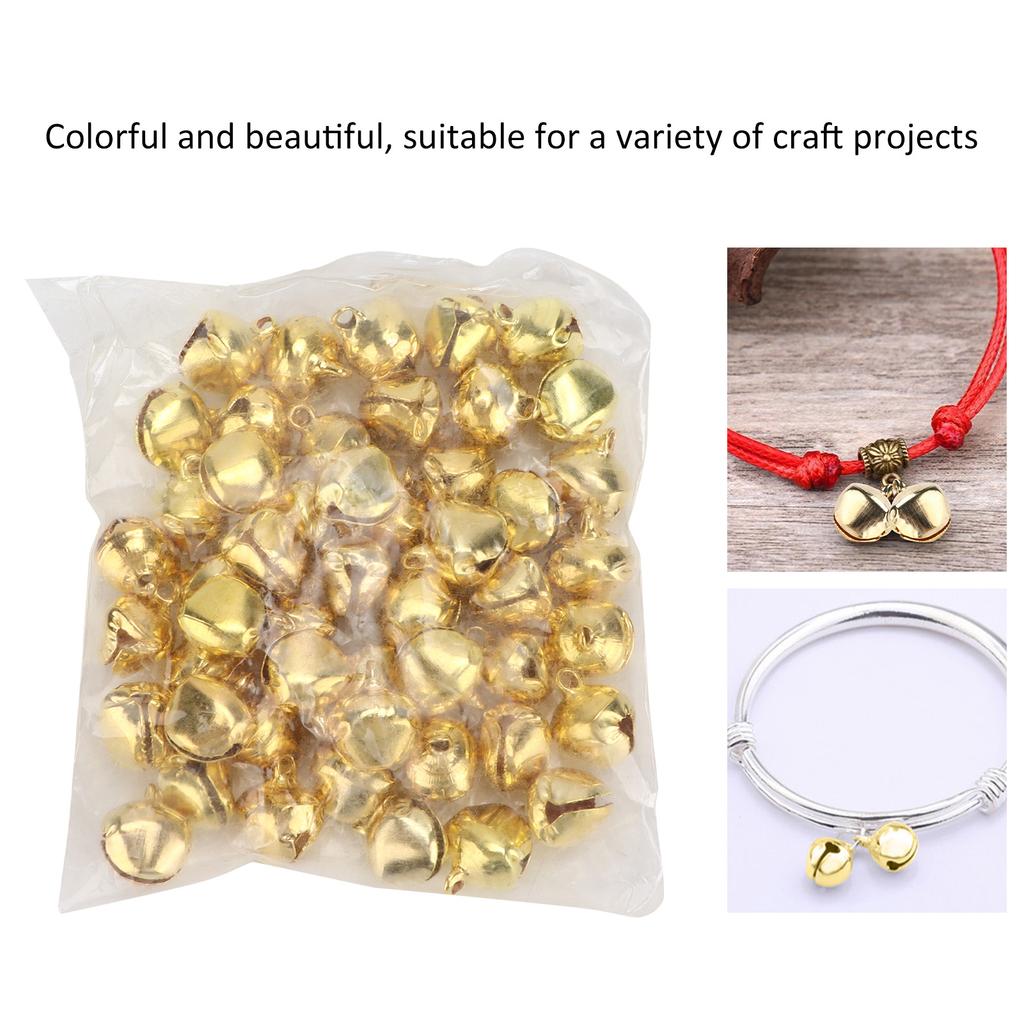 50pcs Small S Tiny Iron Jingle S with Hole for Craft Jewelry Festival Birthday Decoration