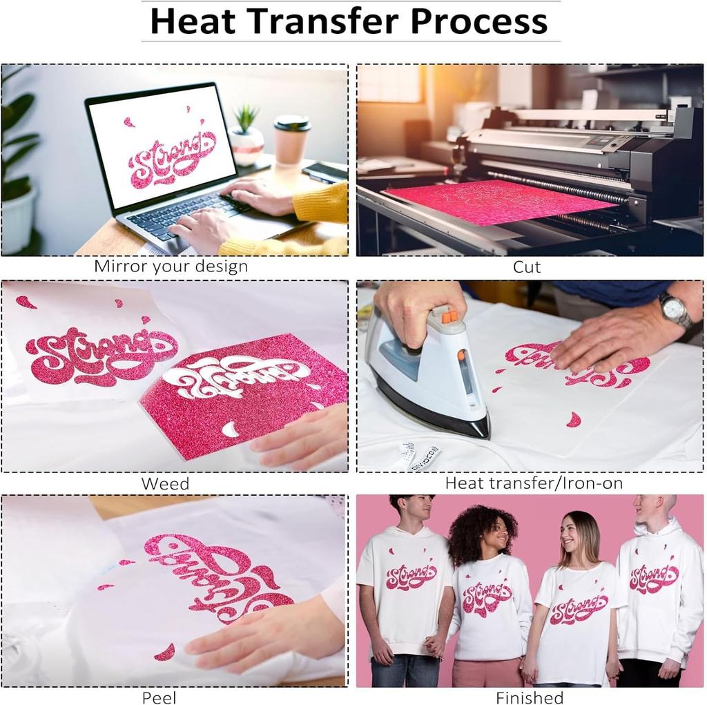 Print Heat Transfer Rubber Printing Heat Transfer 60cm X Approximately 1 Heat Transfer Vinyl Heat Press Glitter DIY and More Iron-on Sheet, Sheet,