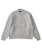 Analog Mood Soft Warm Plan Zip-Up Cardigan (Gray)