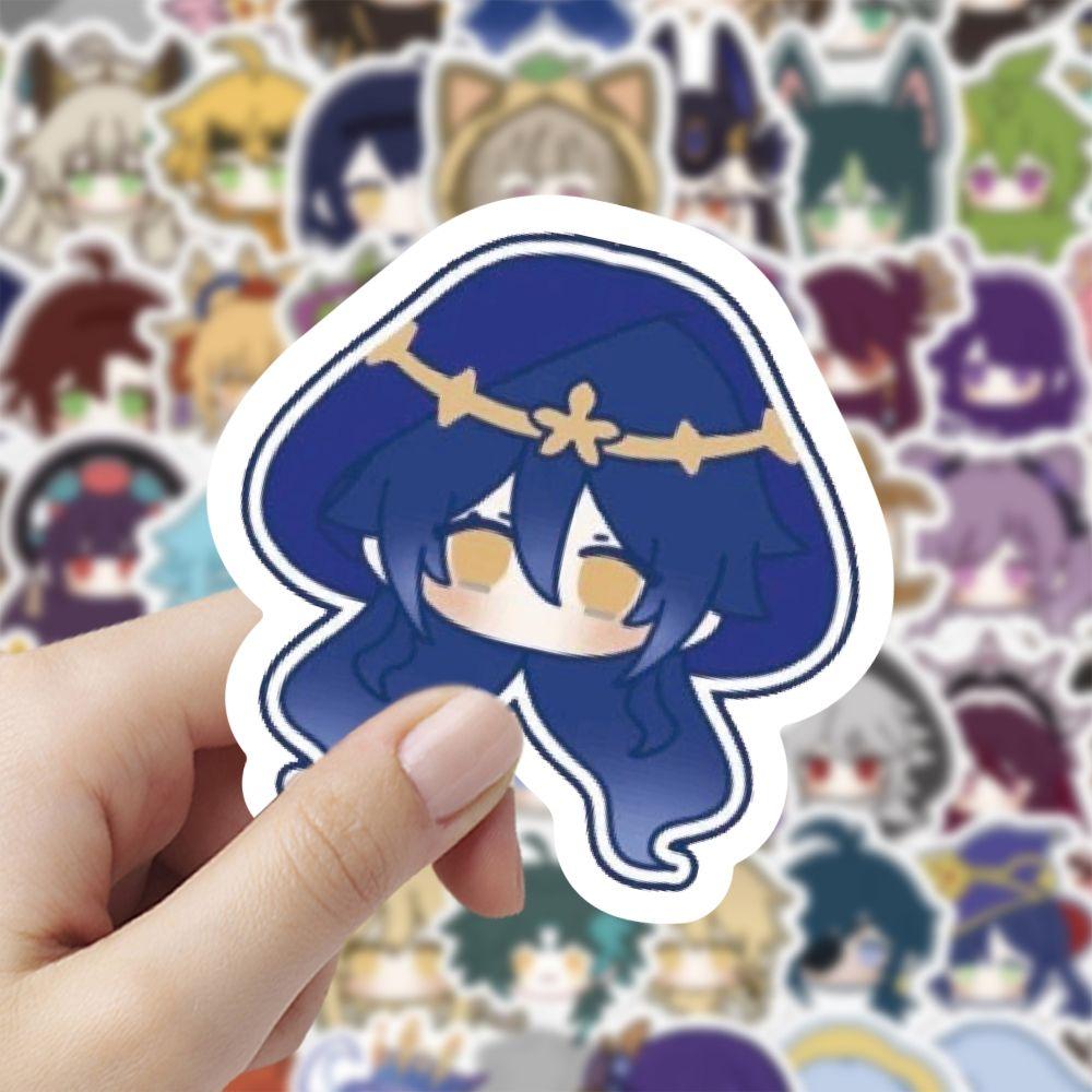 60PCS Genshin Impact Cyno Stickers, Peripheral Decorations for Handwritten Journals Desktop Decals, Student Notebook Decorations - Waterproof Stickers