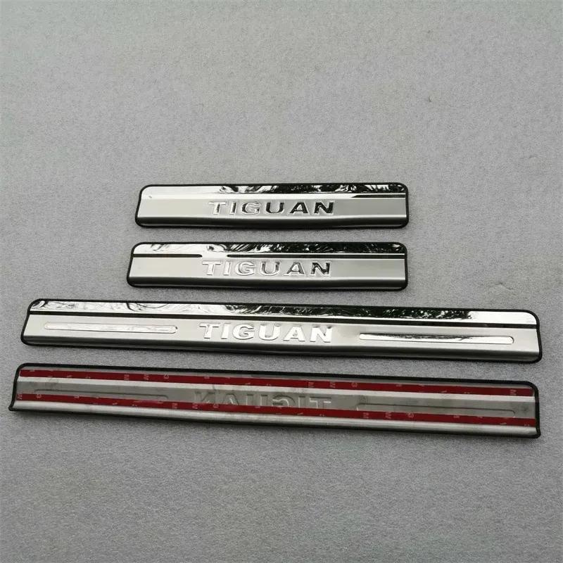 Paslanmaz Çelik Kapı Eşiği Sürtünme Plakası Koruyucu Eşik Koruyucu Trim Tiguan 2010 2011 2012 2013 2014 2015 2016