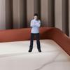 1/64 Diorama Figures Layout Hobby Display Painted Miniature Characters Arms Crossed Posture for