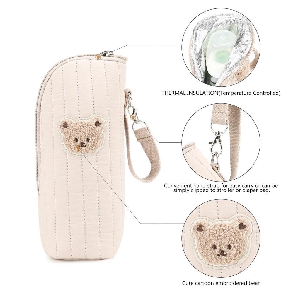 Portable Design Bear Thermal  Bottle Bag With Handle Breastmilk Cooler Bag  Infant Feeding
