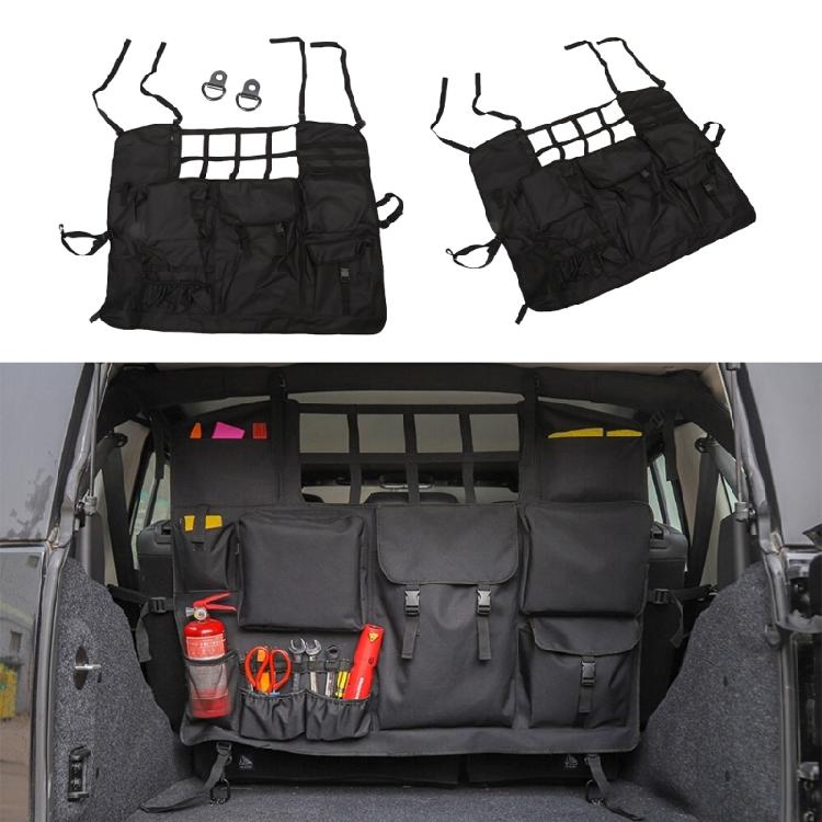 Rear Seat Trunk Cargo Organizer Management System Suitable For JK Nonslip Mesh Storage Bag Quick Installation Accessory