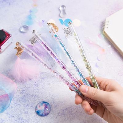 Pluma estilográfica con atrapasueños, pluma estilográfica de cristal, pluma de inmersión, práctica y ligera, escritura suave, 1 Juego