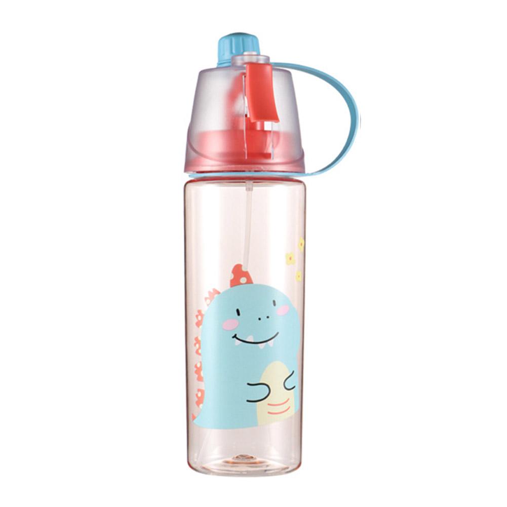 Drinking Cup Large Capacity Portable Cartoon Cool Down Moist Outdoor 600ML Cup Keep Mist Water Water Spray Bottle Supply C0C8