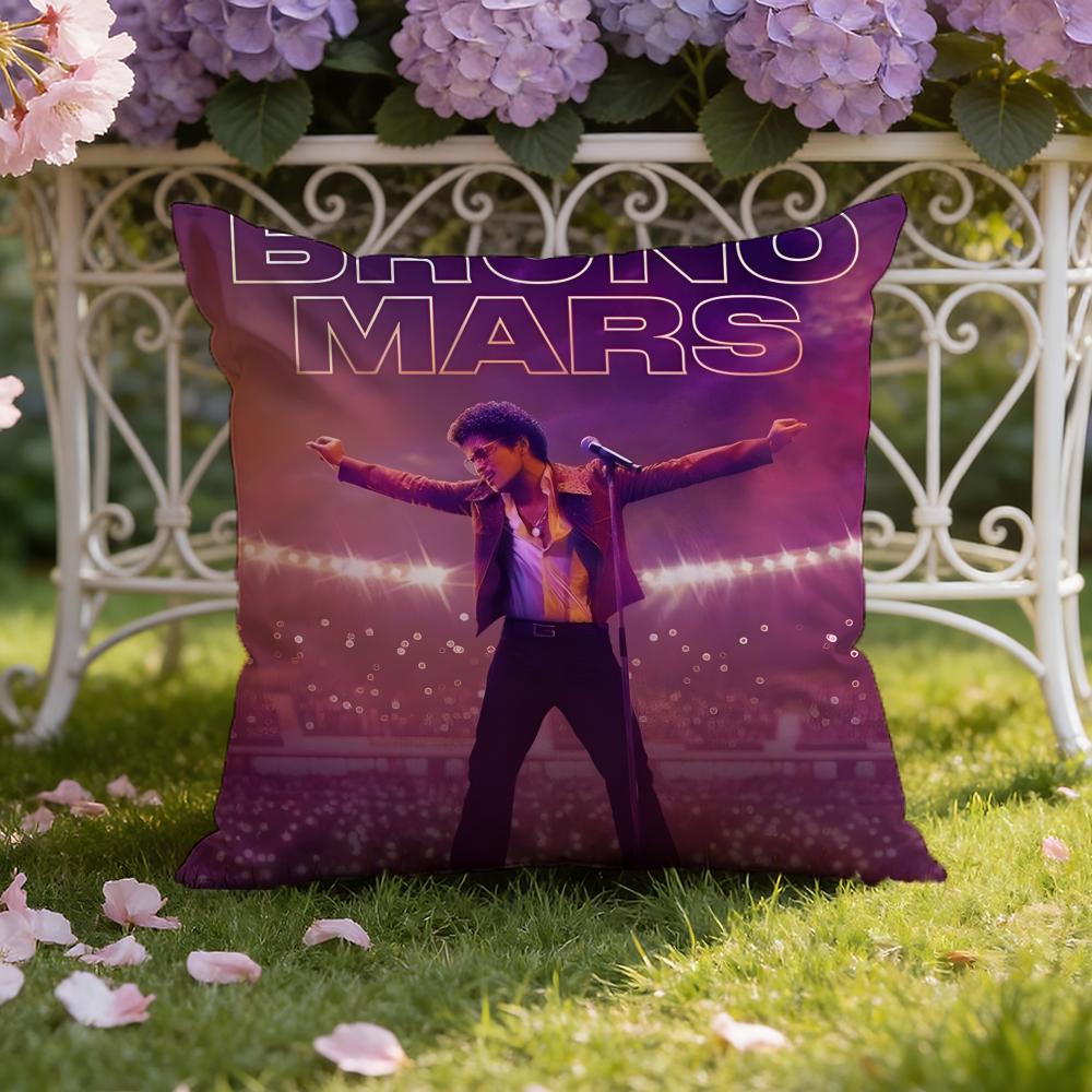 B-Bruno M-mars Singer Cushion Cover Home & Car Dual-Scene Pillow Cover: Reversible for Premium Comfort