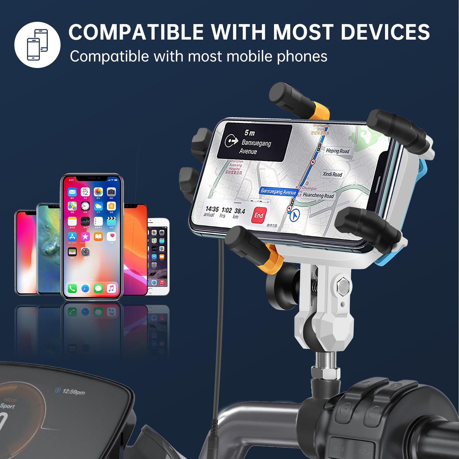 Шарнирная головка M8/M10 + амортизирующий кронштейн для телефона Беспроводная зарядка 15 — фото 11