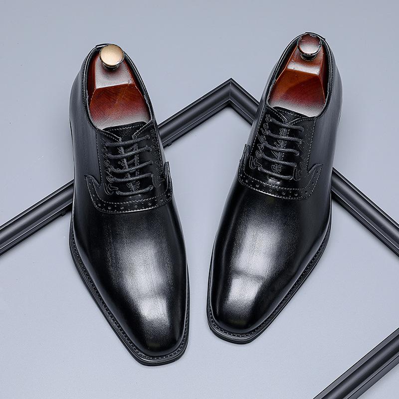 British men's business dress leather shoes pointed men's wedding groom shoes wedding suit shoes 24278-M