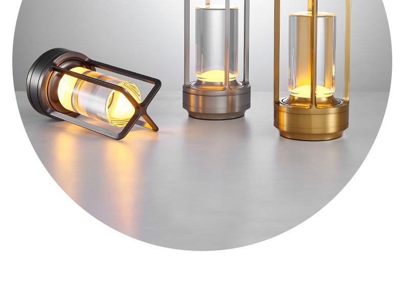 LED Creative Desk Lamp: Rechargeable, Eye-Protecting Night Light for Bedroom, Portable USB Bedside Lamp, Plug-in Dual-Use for Camping.