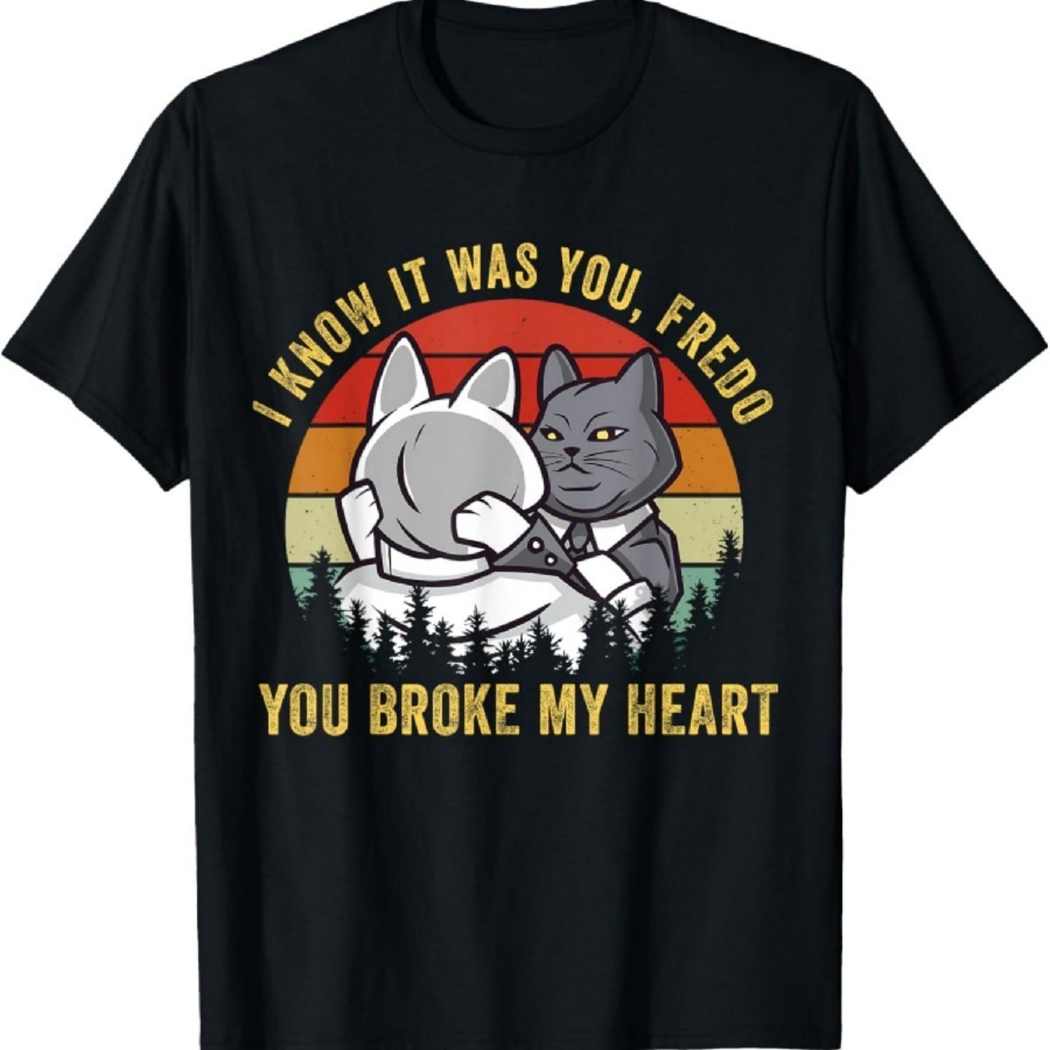 

The cat father t shirt parody you broke my heart godfather T-Shirt XXXXXL різнокольоровий
