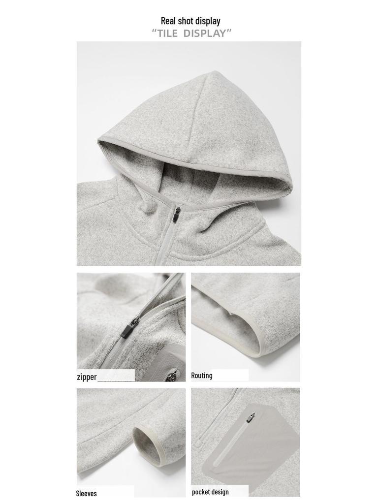 Men's Winter Sporty Loose-Fit Half-Zip Hoodie - American Mountain Style