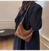 Suede Bag Women's New Fashion Chain Bag Versatile Handbag Casual Texture Retro Messenger Bag