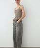 Masimodutti Denim Detail Wide Leg Cotton Pants