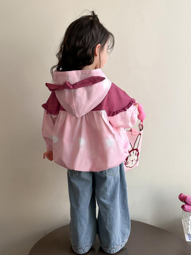 2025 Girls' Versatile Hooded Autumn Jacket - Baby Windbreaker