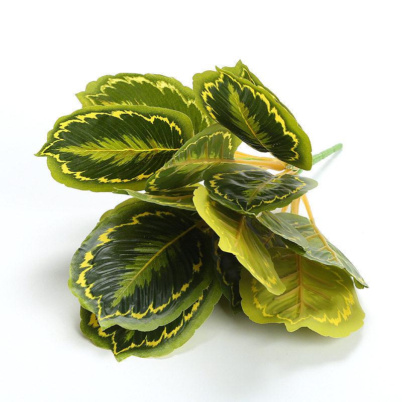 Artificial Pothos & Monstera Leaves Wall Decor for Living Room - Small Potted Greenery Arrangement