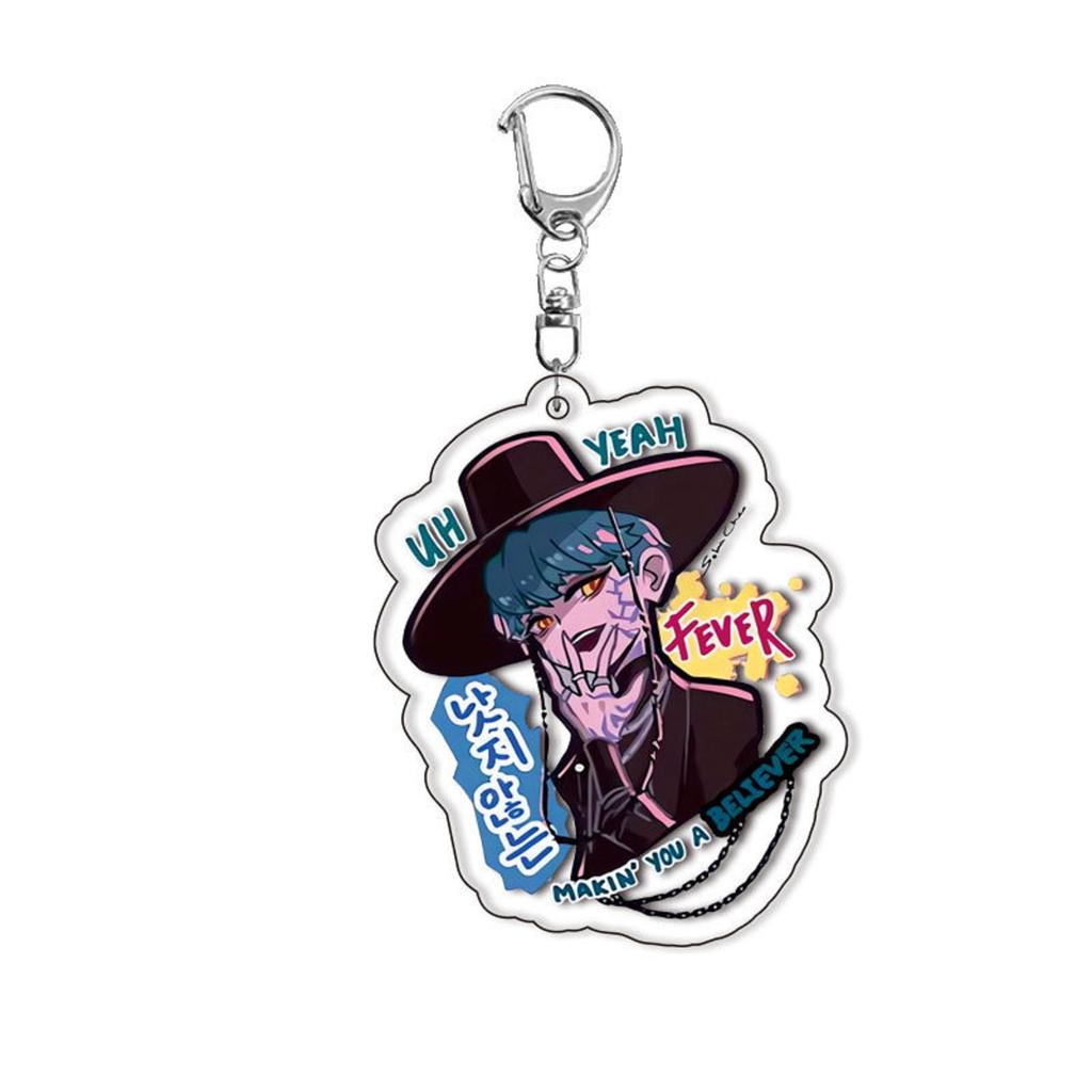 Girls Anime Pendant Keychain Holder Car Keychain Mobile Phone Bag Pendant Cute Kawaii