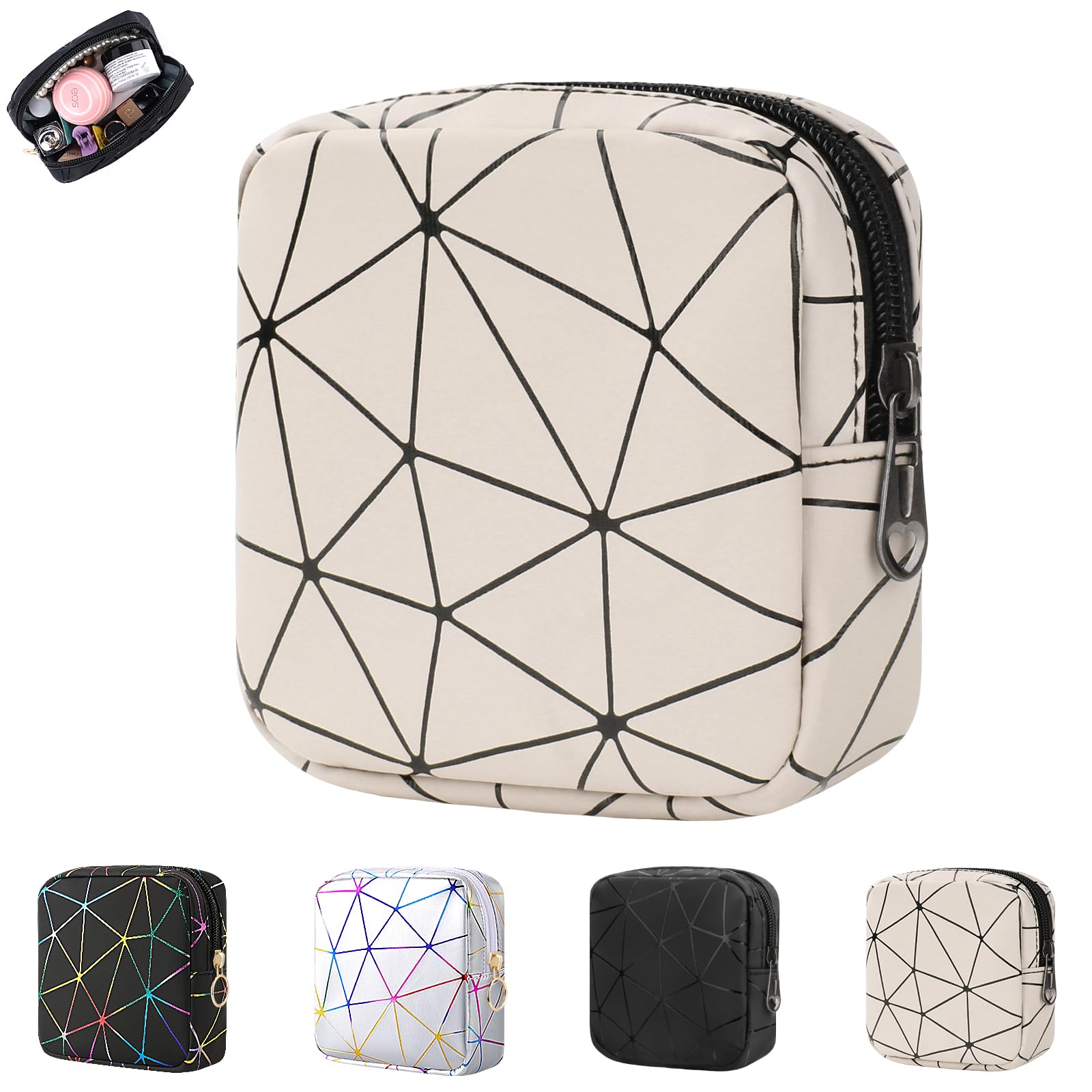 

Desing Wish Маленькая косметичка 11 см x Мини-косметичка из ПУ кожи для косметички, 11 см, Женская, Портативная, Легкая, Удобная для путешествий (бежевый) бежевый