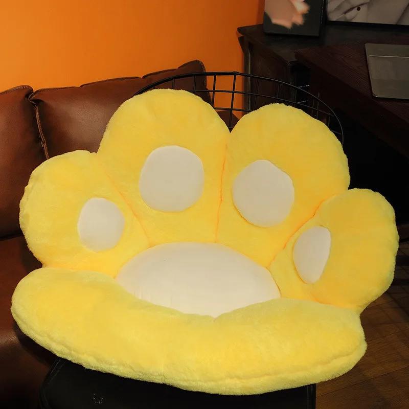 Soft Stuffed Cat Paw Pillow Plush Chair Cushion Kawaii Sofa Indoor Floor Chair Home Decor Throw Pillow Toy Back Rest Pillow Gift