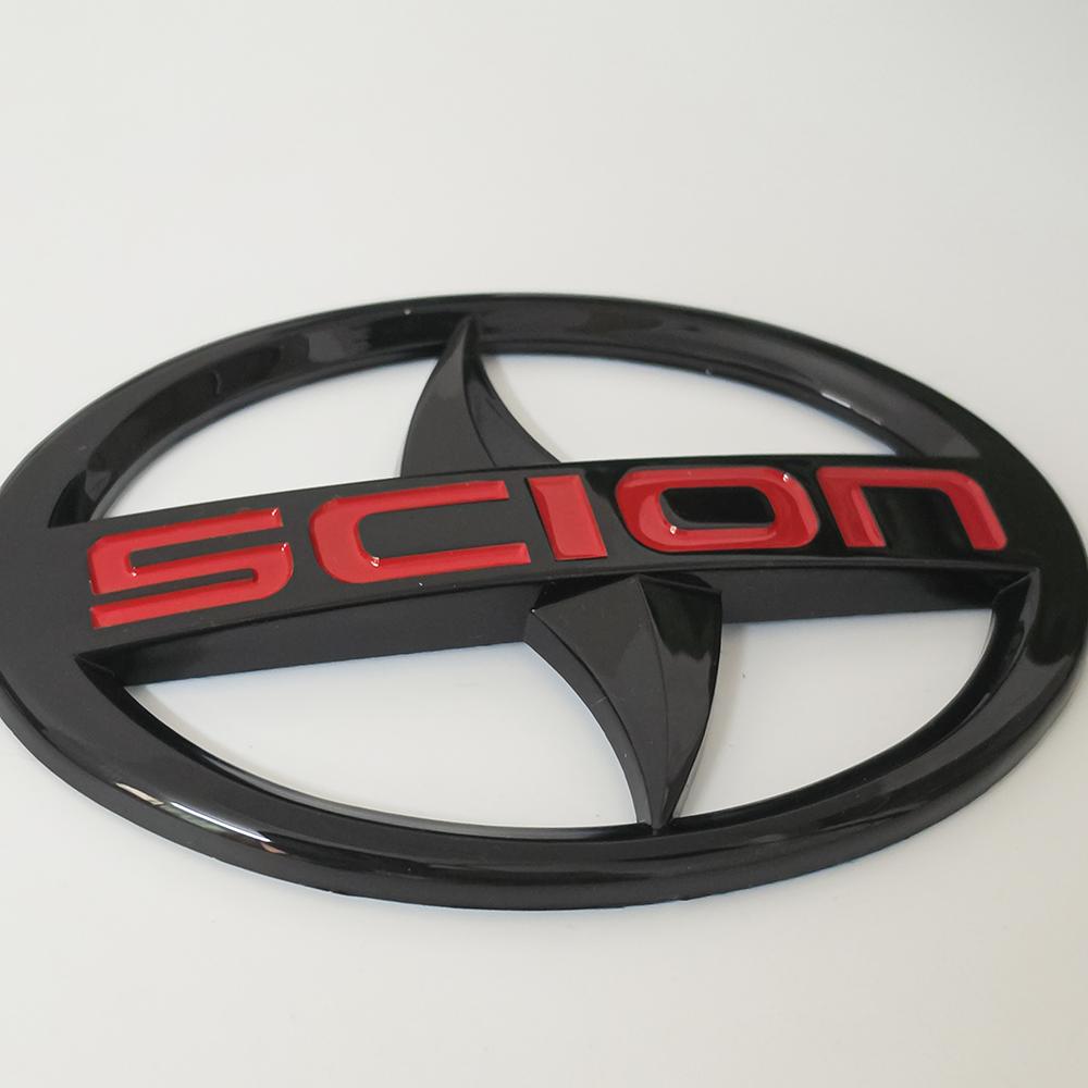 3D Chrome Scion Car Emblem Badge Sticker Front Grille Rear Trunk Decal for Toyota Scion XB TC FR-S IM IA Exterior Replacement
