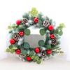 Door Wreath Realistic Eucalyptus Wreath Green Plant Decoration Artificial Christmas Wreath For Wall Front Door Window