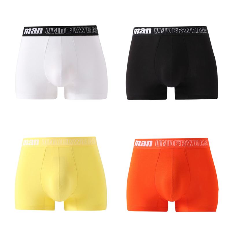 4 Pieces Men Underwear Colorful Boxers Briefs Shorts Boy Undies Big Panties M L XL 2XL 3XL 4XL 5XL 6XL 7XL