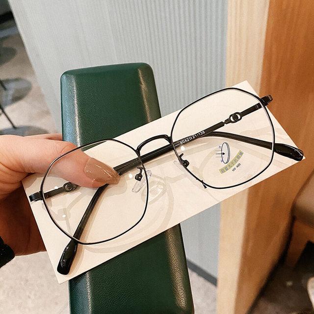 

Женские очки для близорукости в большой металлической оправе, цветные очки в стиле ретро, ​​очки для близорукости, компьютерные очки, настраиваемые