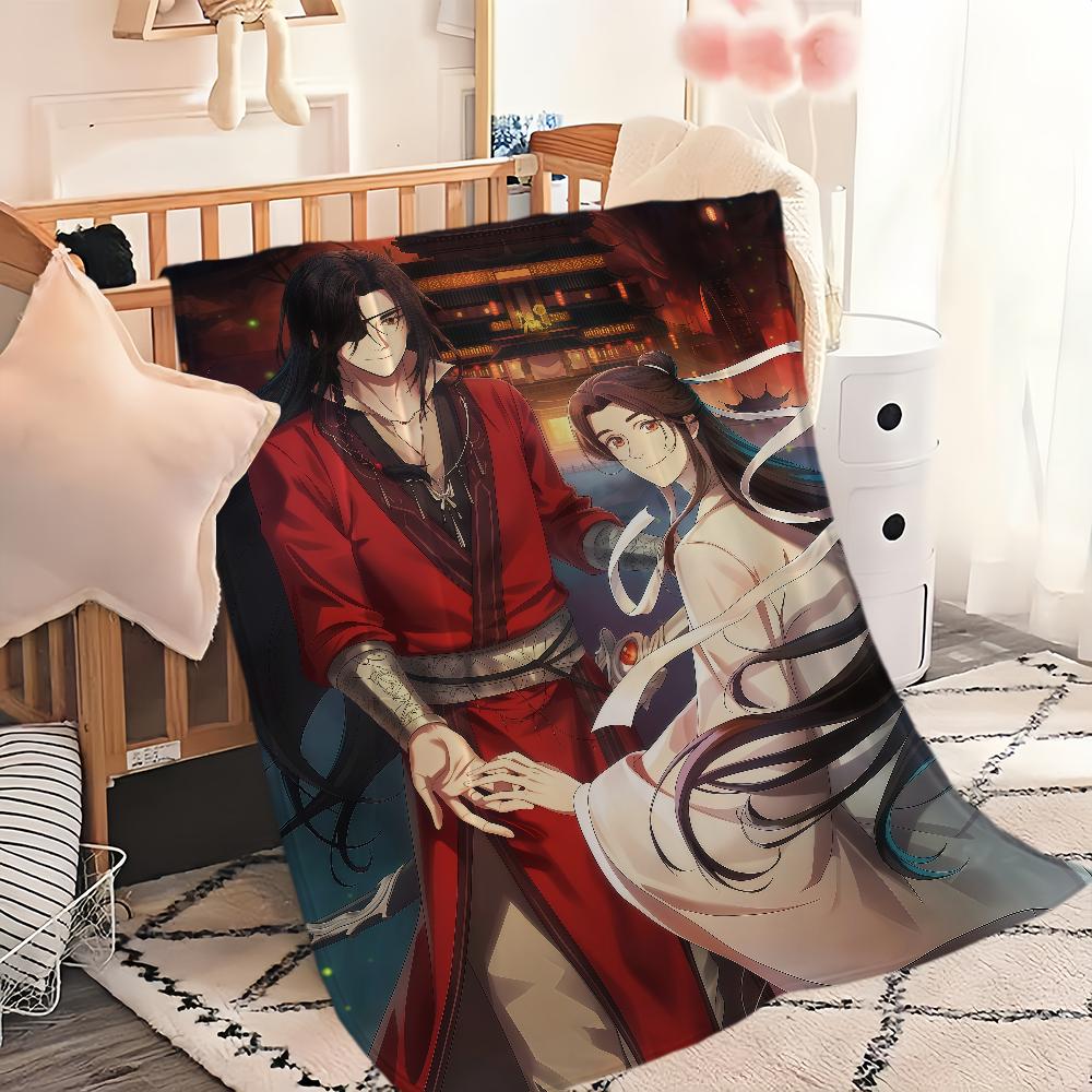 Anime Fanart Heaven Officials Blessing Blanket Flannel Warm Soft Plush Blanket Sofa Living Room Hogar Bedroom Travel Gift Home