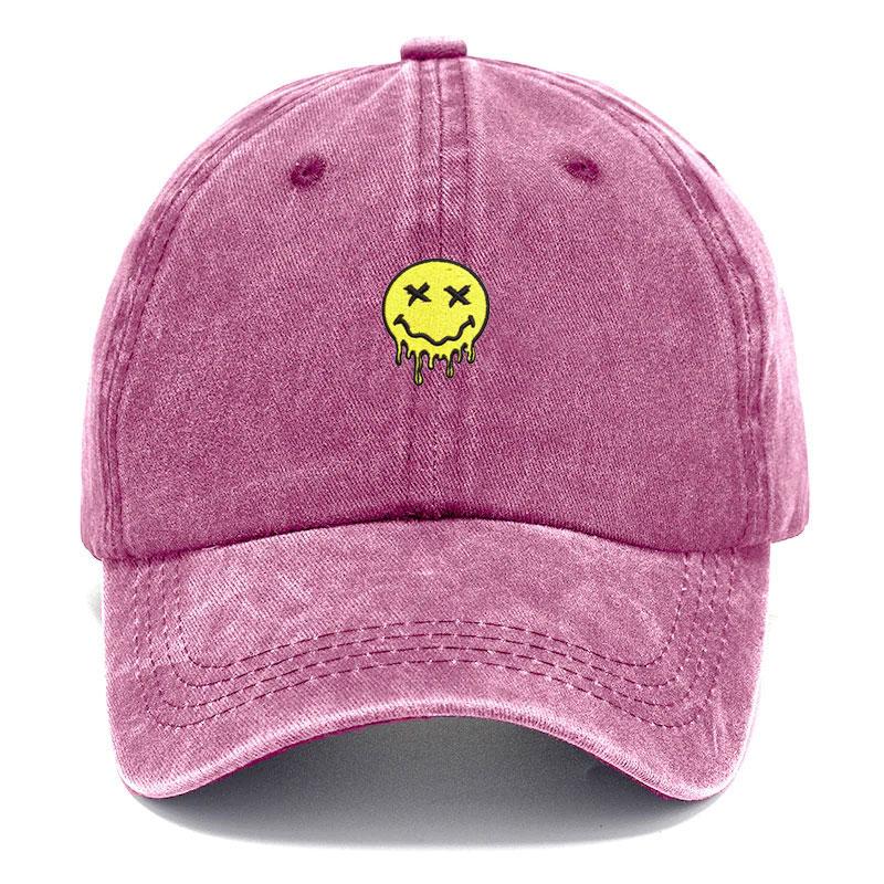 Personalisierbare Graffiti Smile Gewaschene Baumwoll-Baseballkappe Für Männer Frauen Stickerei Unisex Vintage Trucker Dad Hip Hop Urbaner Streetstyle Hut Streetwear